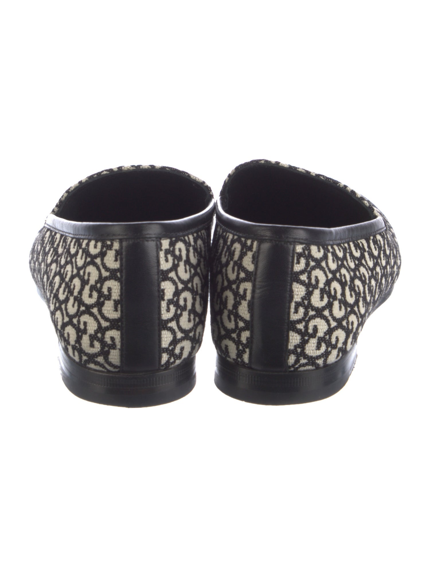 Gucci Horsebit Accent Canvas Loafers